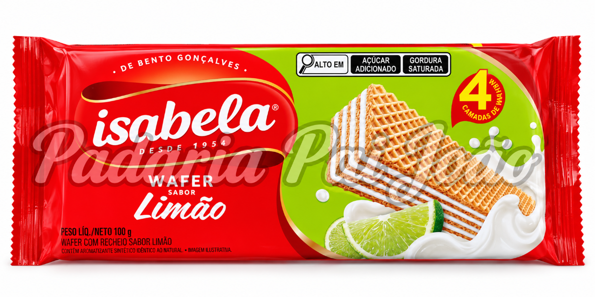 Wafer Limao Isabela 100g