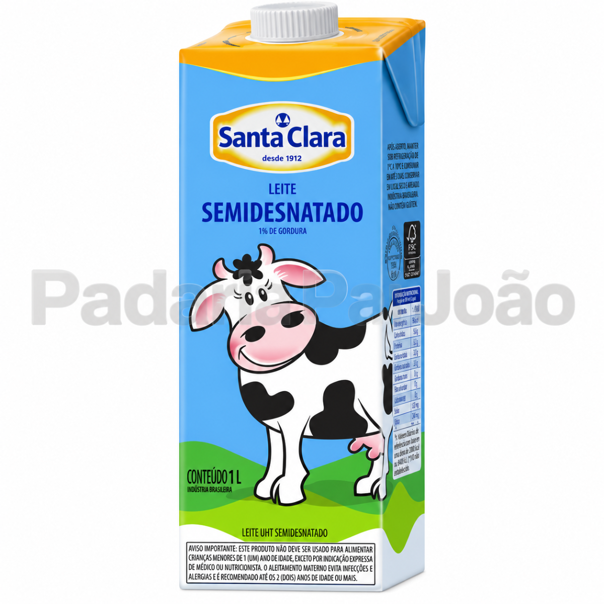 Leite Semidesnatado Santa Clara 1 lt