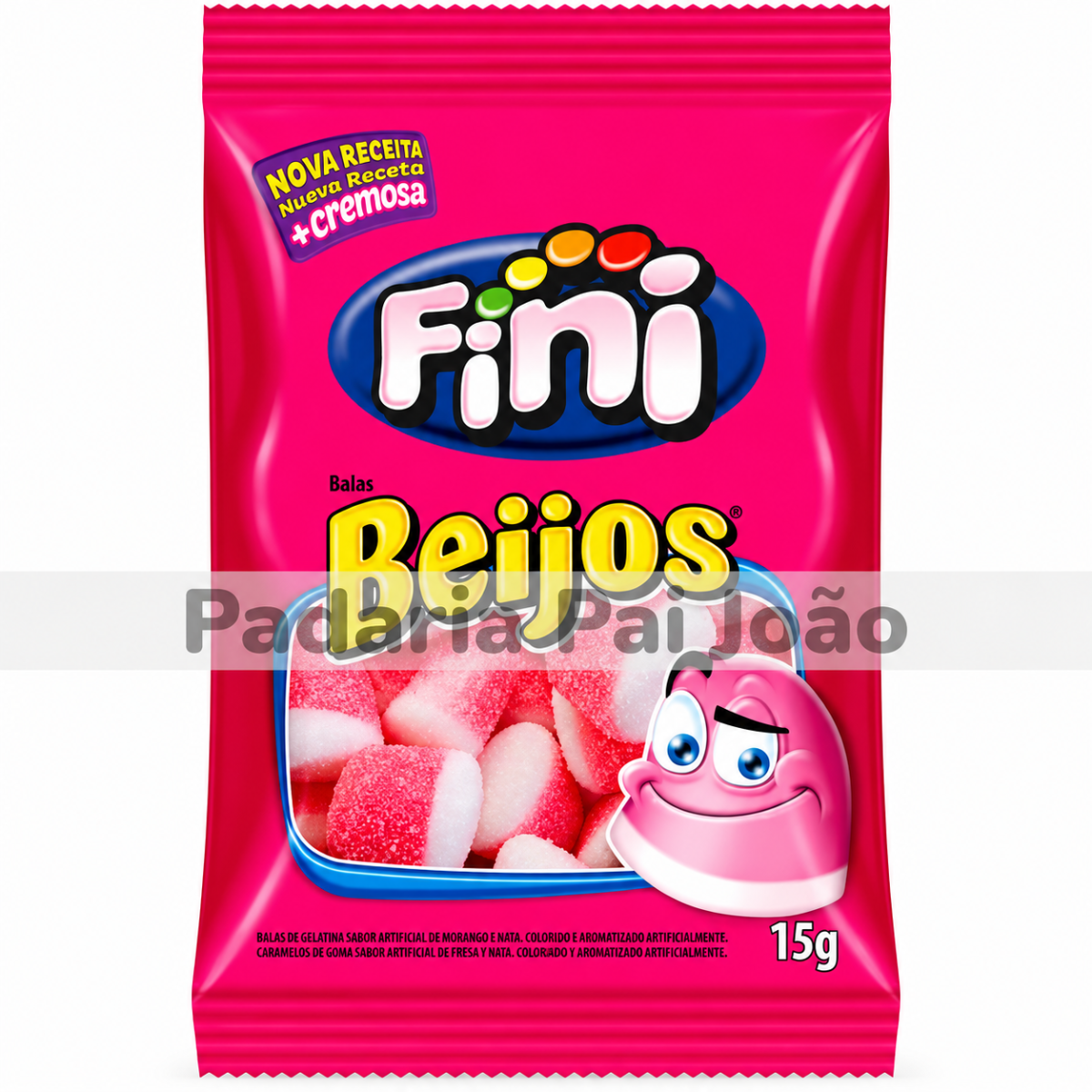 Fini Beijos Morango e Nata 15g