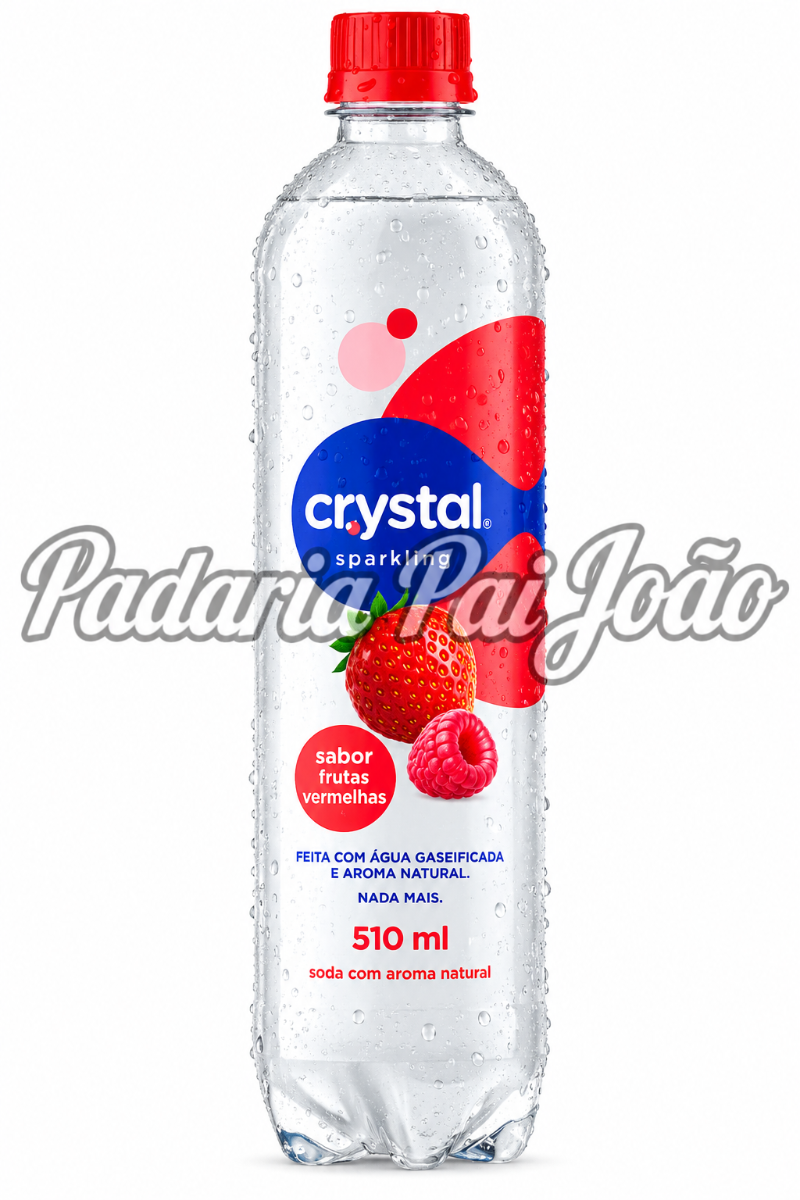 Agua Crystal Sabor Frutas Vermelhas 510 ml