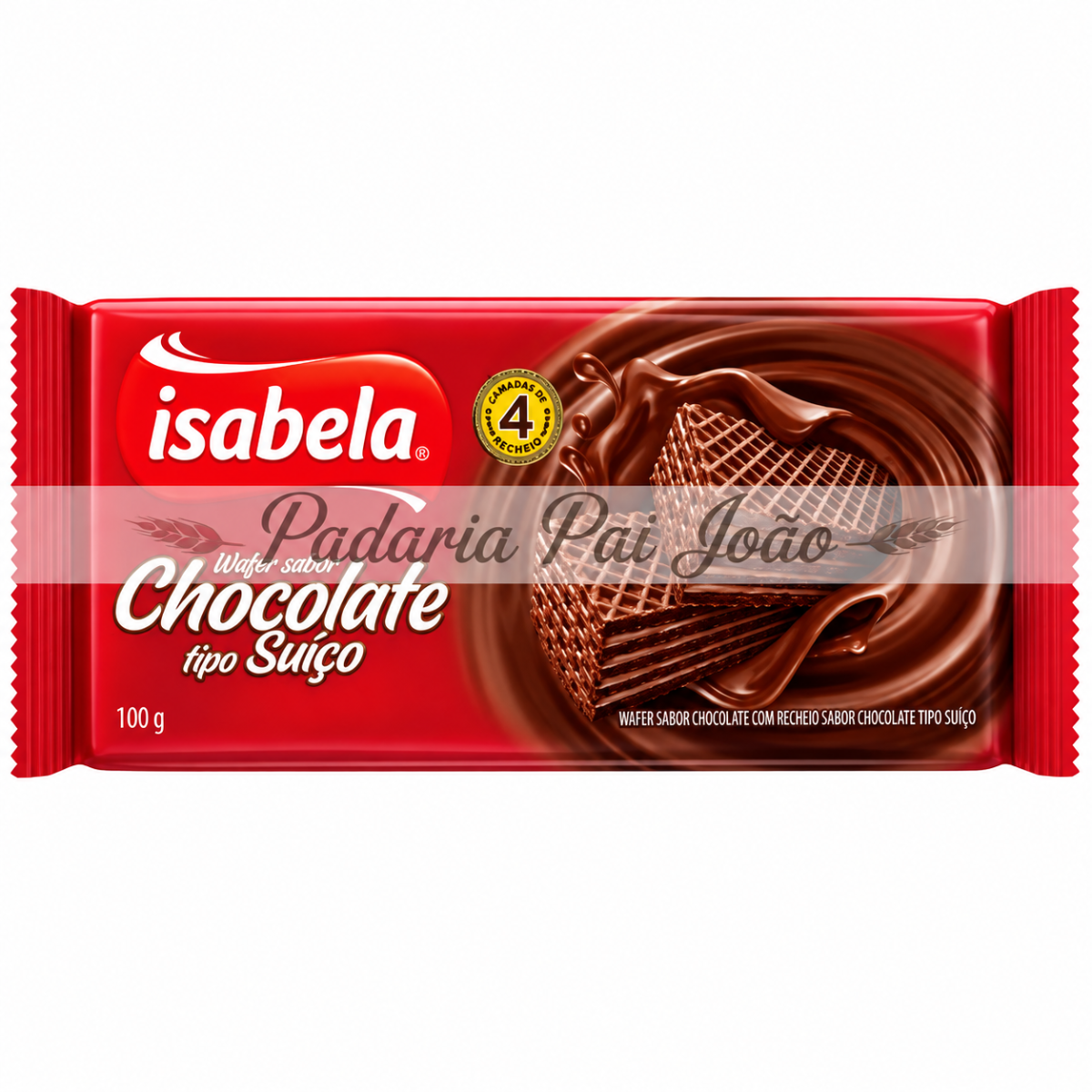 Wafer Isabela Chocolate Suiço 100g