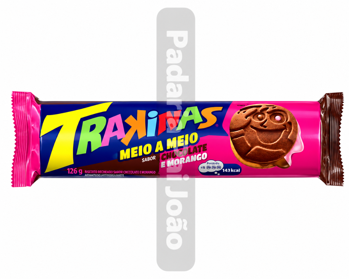 Trakinas Chocolate e Morango 126g