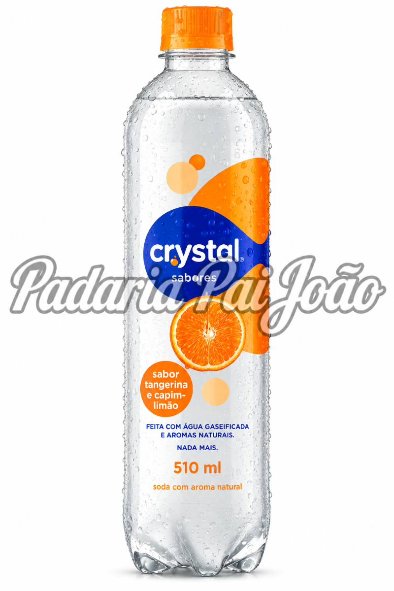 Agua Crystal Sabor Tangerina e Capim Limao 510 ml