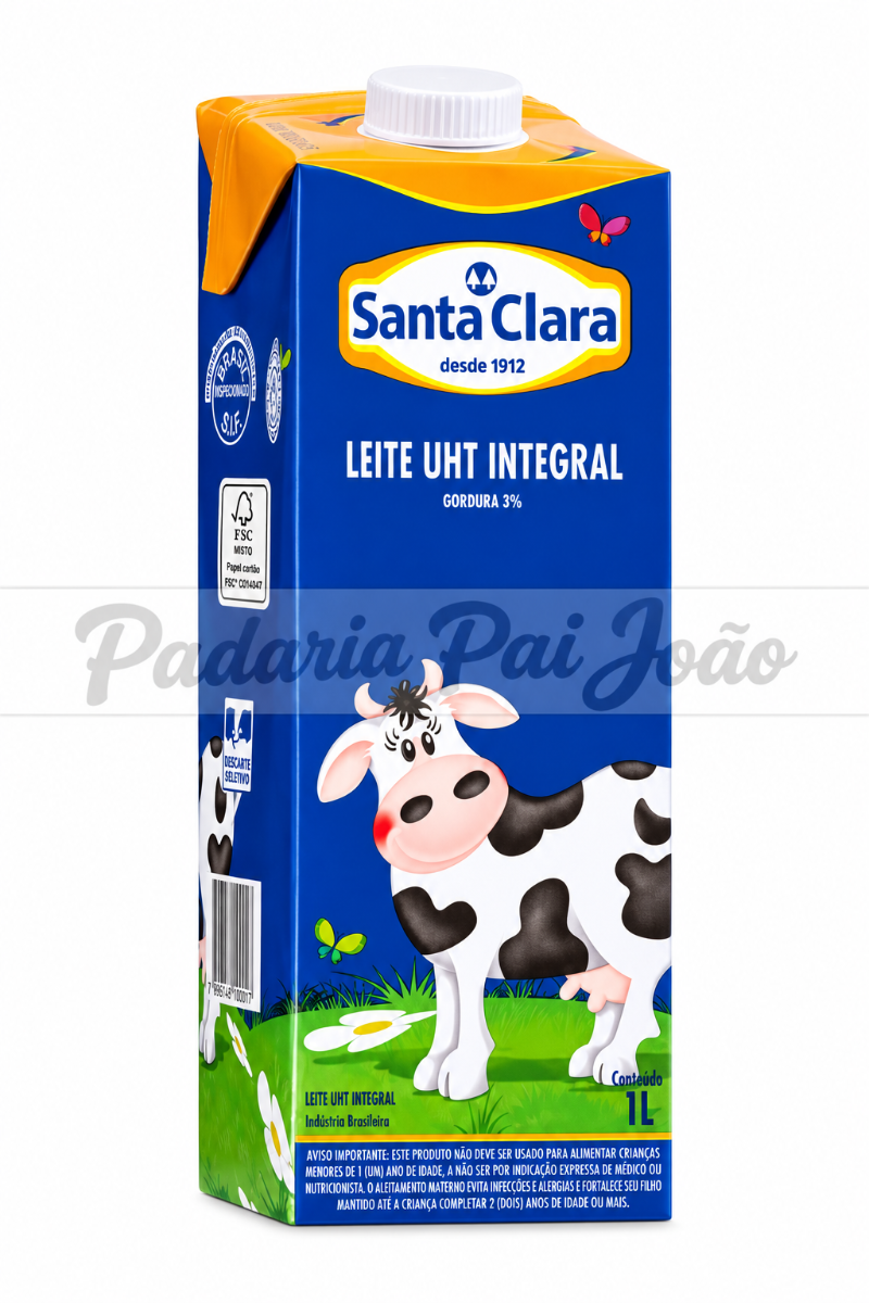 Leite Integral Santa Clara 1 lt
