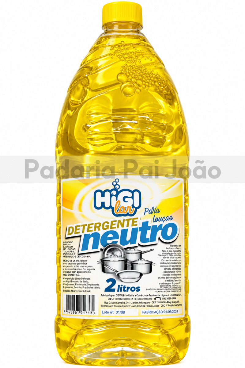 Detergente Para Louça Neutro Higilar 2 lt