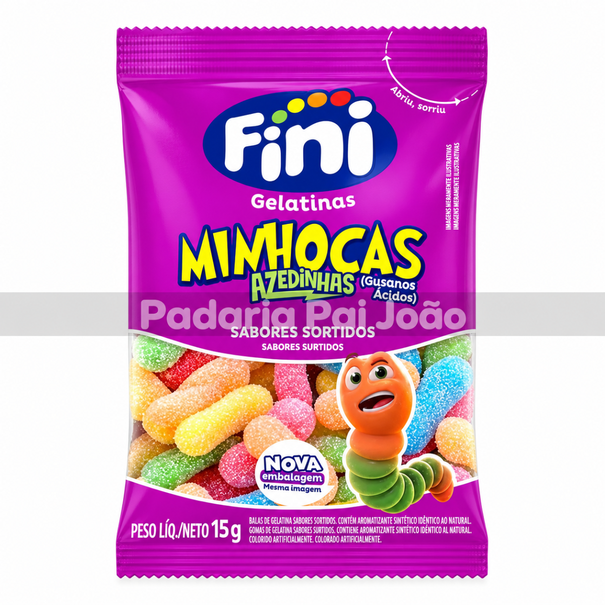 Fini Azedinhas Minhocas 15g