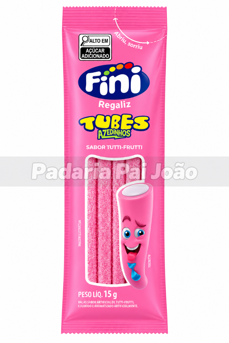 Fini Regaliz Tubes Azedinhos Tutti-Frutti 15g